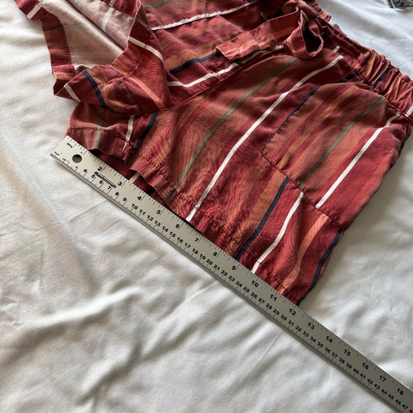 Women's Pull On Elastic Tie Waist Beach Shorts Multicolor Size M Boho High Rise - Picture 15 of 16